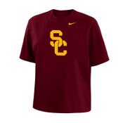 USC Trojans Women's Nike Cardinal SC Interlock Cotton Boxy T-Shirt